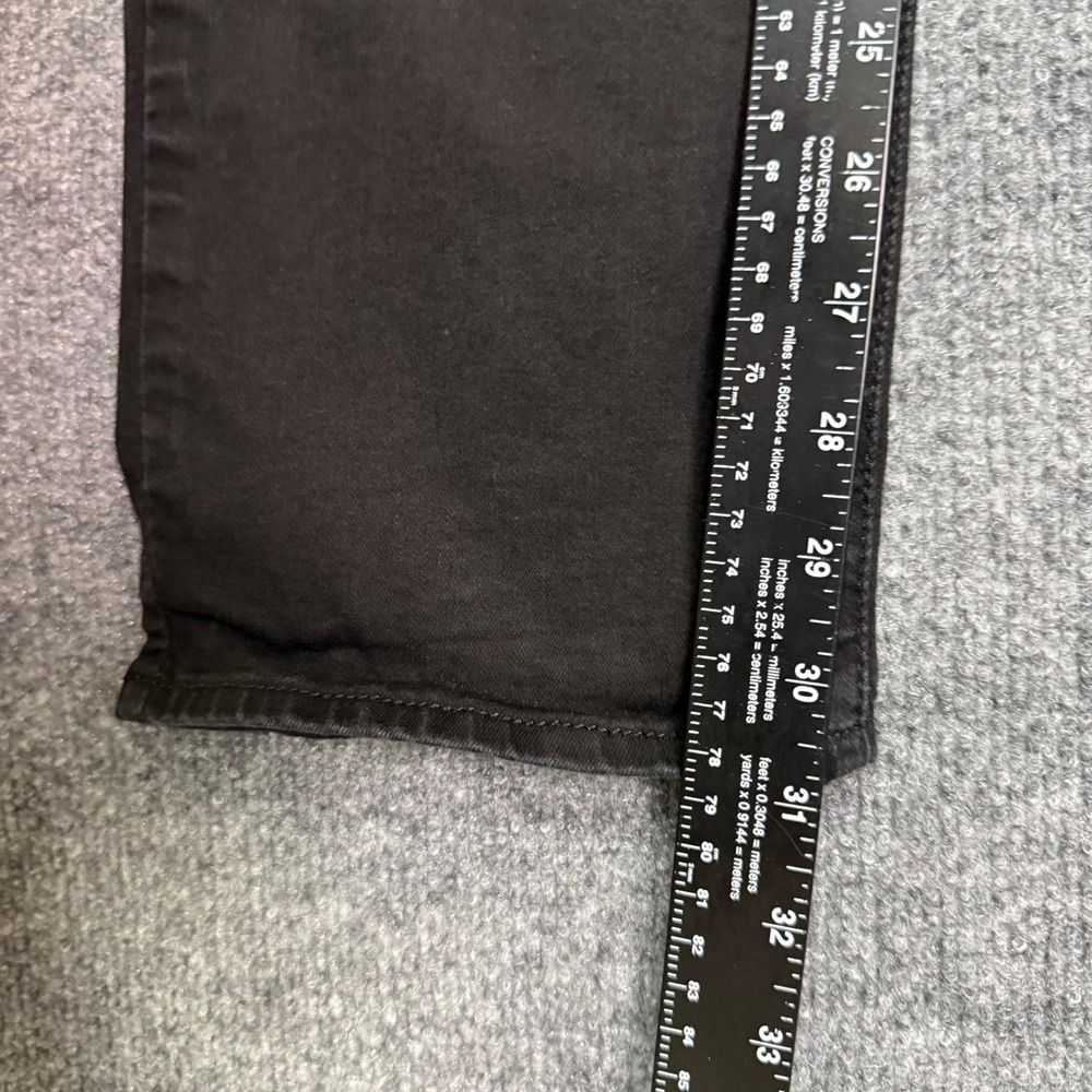 Levis 314 Shaping Straight Jeans Womens 29 Black Mid Rise Stretch Denim 30x31 - Picture 10 of 14